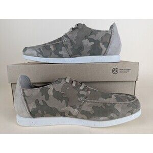 Clarks ShacreLite Low Moc Shoes Mens 11.5M Sand Camo Leather Lace Up Casual NWB